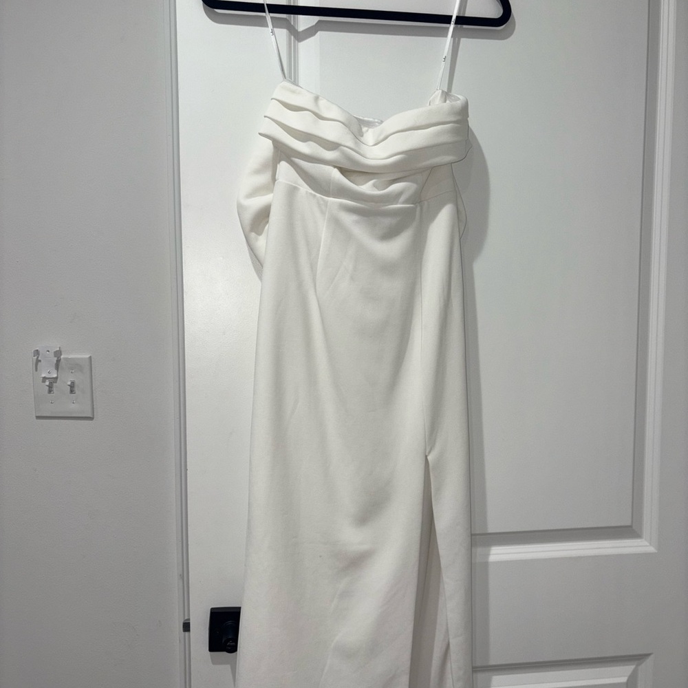 Lulu's Chic Cream Strapless Dress